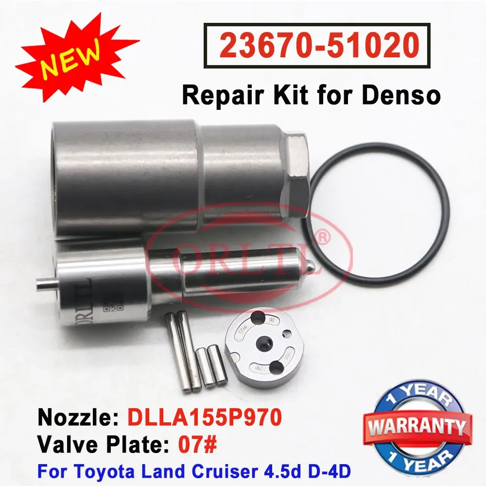 

23670-59036 Injector Repair Kit Nozzle DLLA155P970 Valve 7# Fuel 2367059036 For Toyota 23670 59036 095000-7710 095000-7711