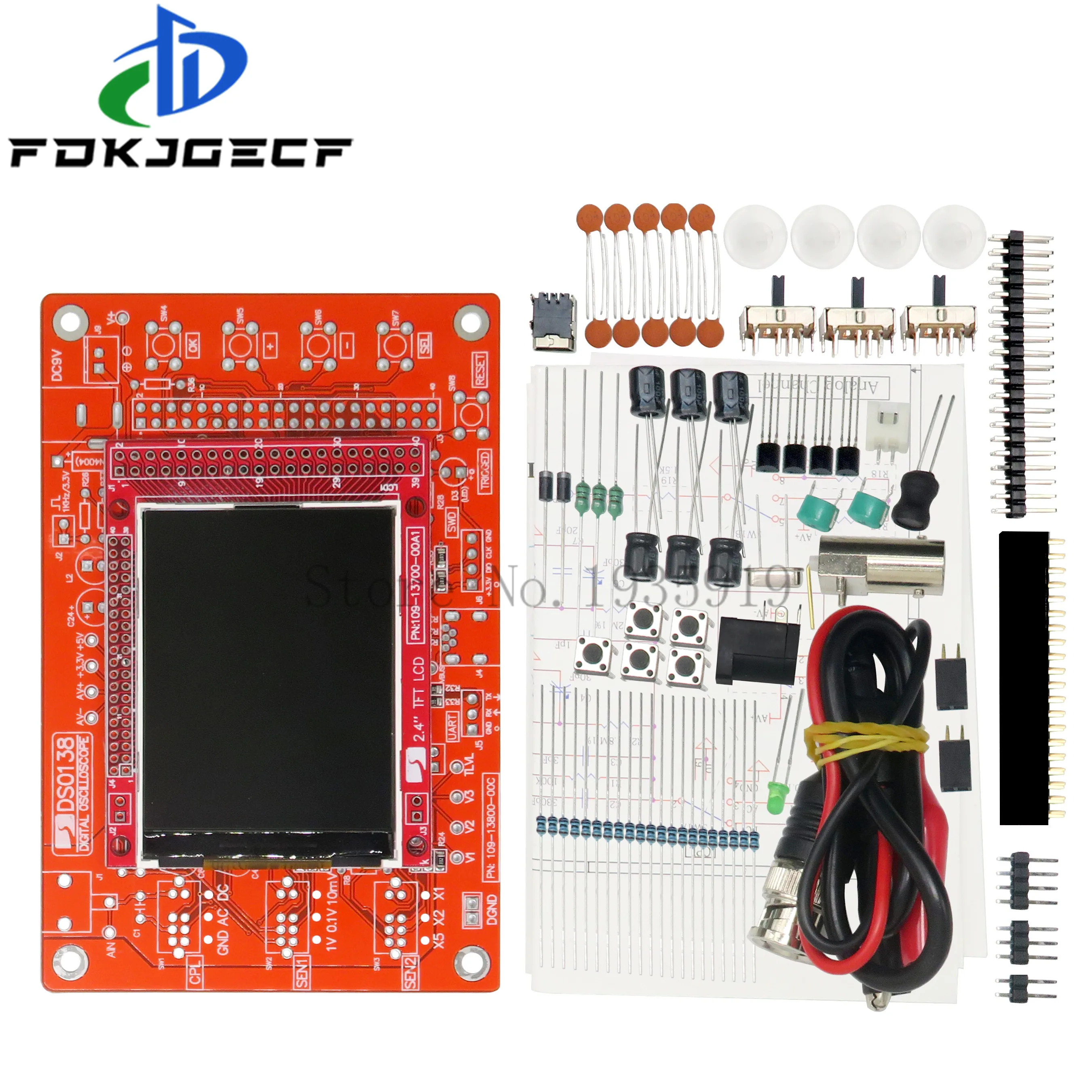 DSO138 2.4" TFT Screen Digital Oscilloscope Diy Kit Waveform Display Preciseness DSO138 Acrylic Case for Arduino