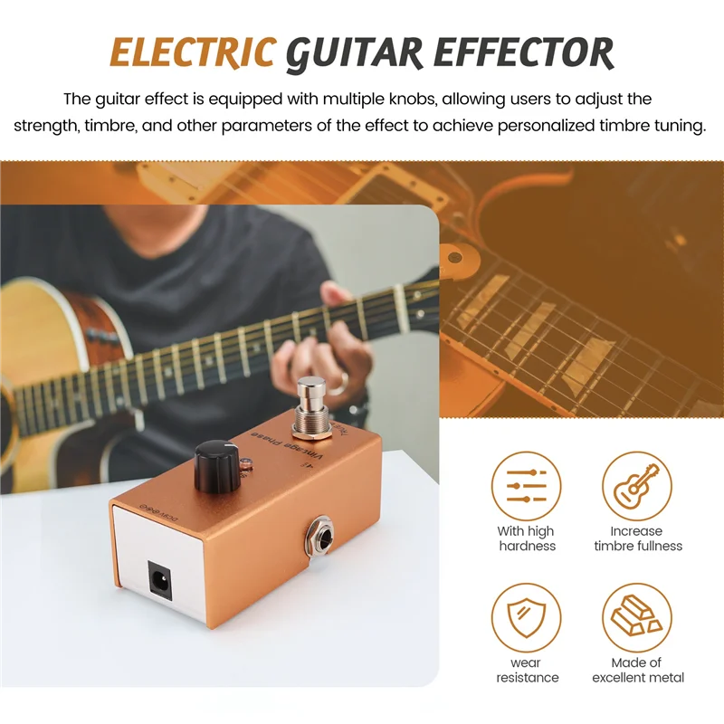 ABLB-Mini Electric Guitar Effect Pedal Electric Guitar Pedal Vintage Phase For Electric Guitar