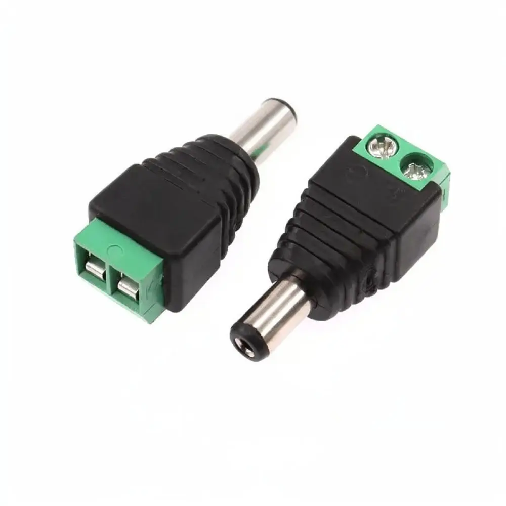 Solderless Terminal Block DC Connector 5.5x2.1mm Plug Adapter For HXS CCTV Security Camera LED Strip Power Connection