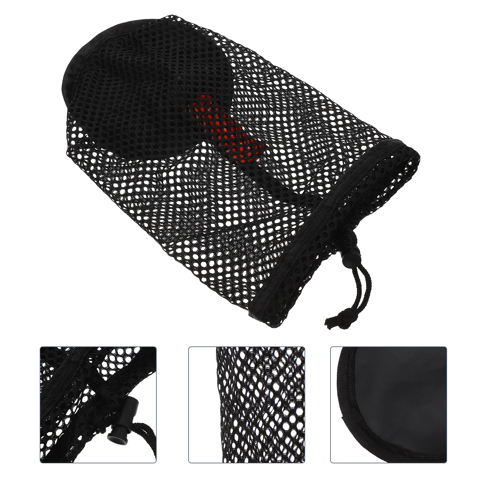 

Golf Balls Storage Bag Nylon Wear-resistant Drawstring Mesh Pouch Large-mouth Ball Organizer for Tennis Baseball Golfball