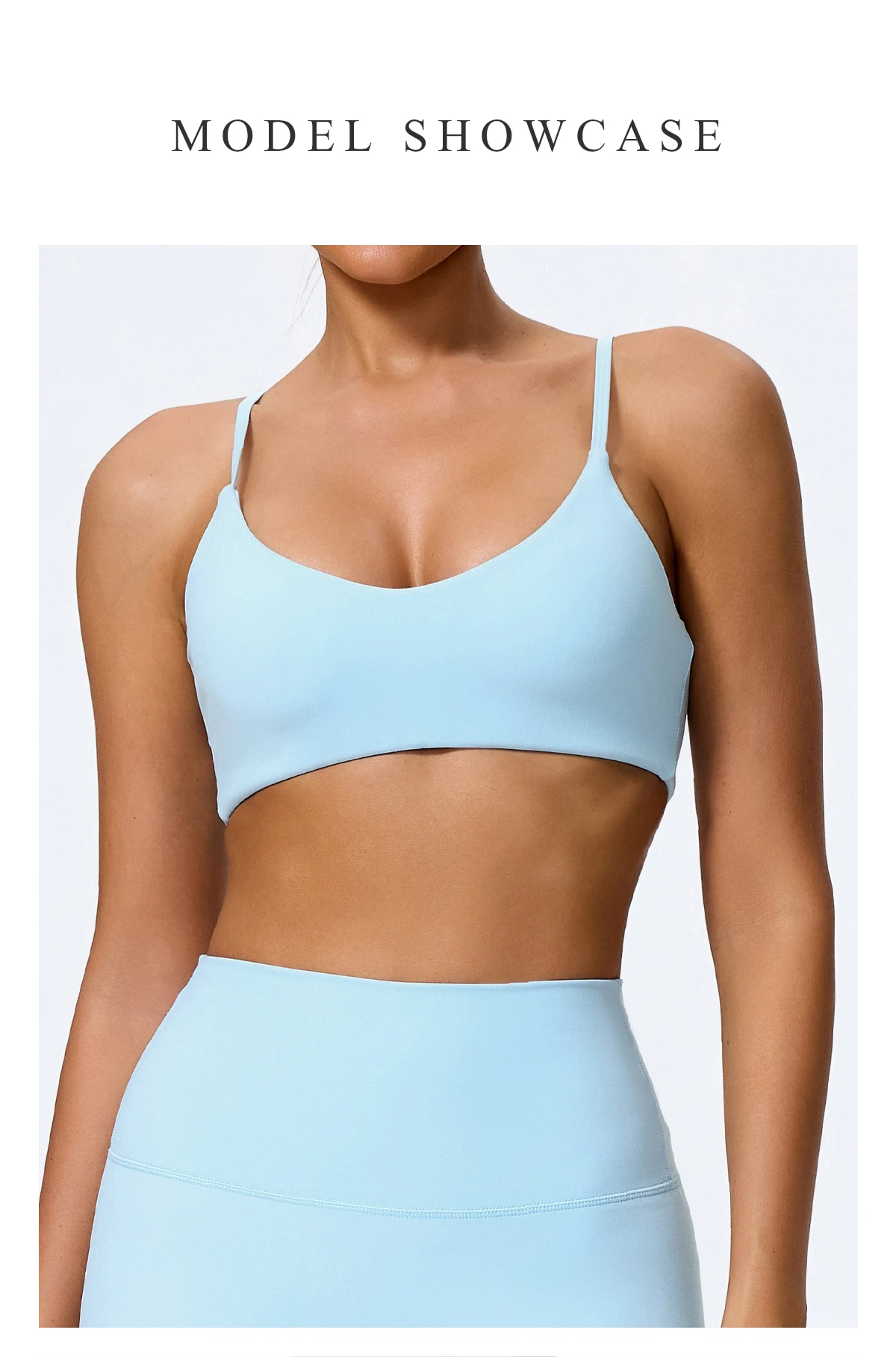 Ctenkevet Sommer Neu Damen U-förmiger Bandeau-Sport-BH für Fitness, Yoga und Workout – Rückenfreies Crop-Top für Frauen – Detail 10