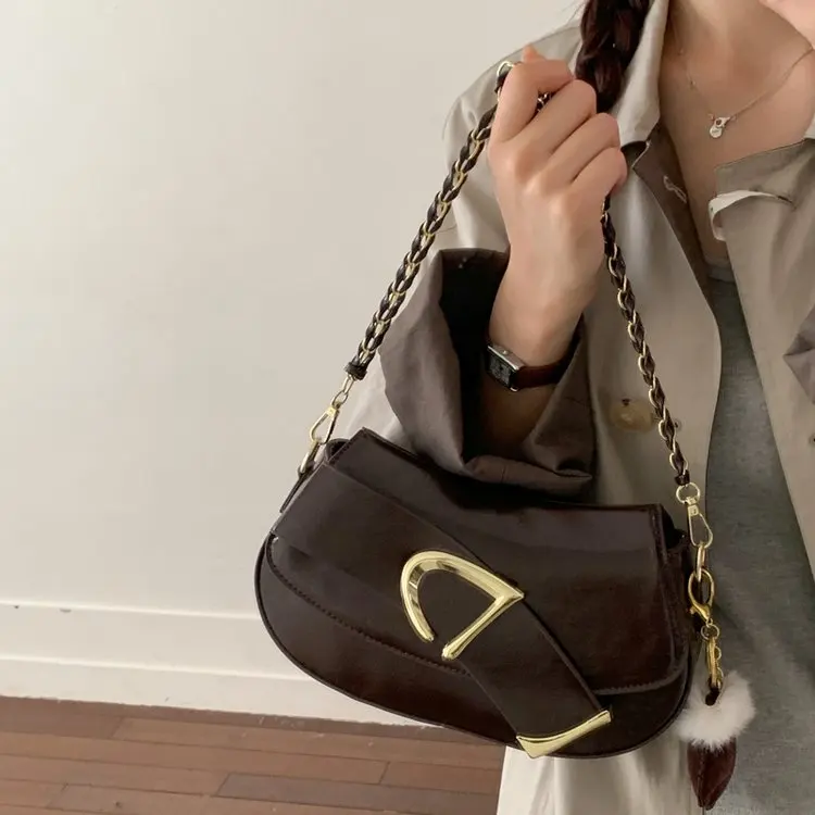 2026 New Korean Version of High-end Bag Fashionable and Casual Portable Small Bag Women's Simple Niche Texture Small Square Bag