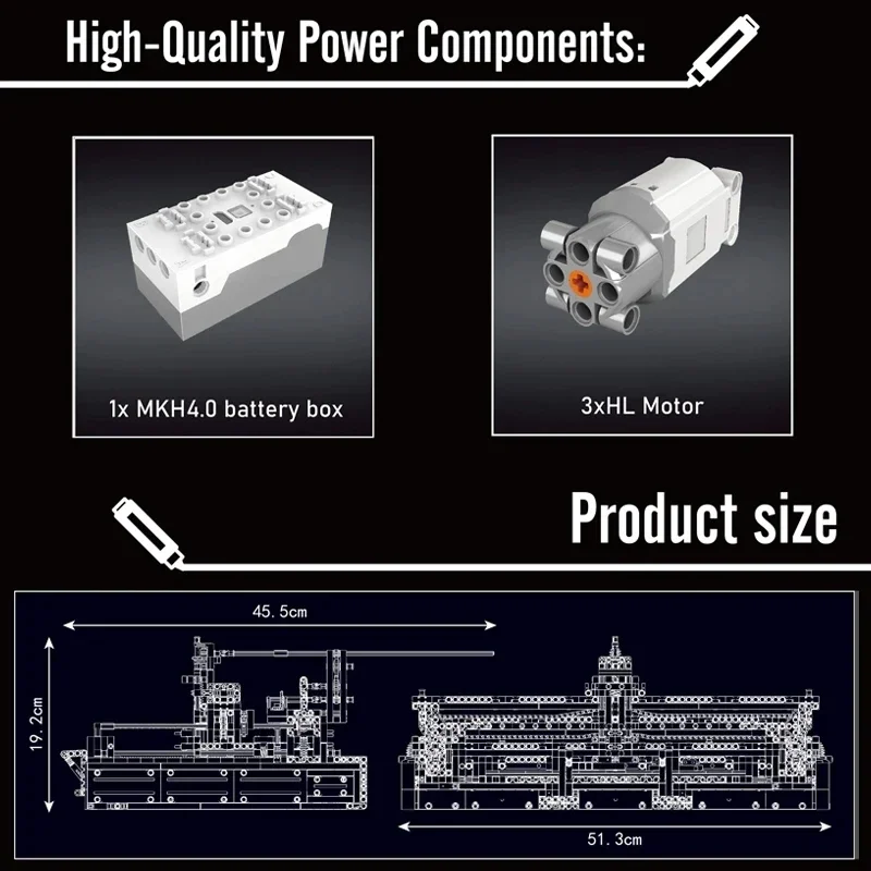 MOLD KING 13181 기술 MOC 앱 프로그래밍 플로터 모델 빌딩 블록, 벽돌 퍼즐 조립 장난감, 어린이용 크리스마스 선물