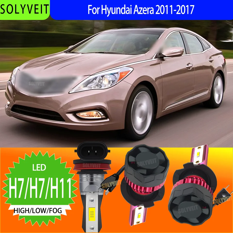 

LED H7 High Low Beam H11 Fog Light Bulbs Replacement High Brightness Auto For Hyundai Azera 2011 2012 2013 2014 2015 2016 2017