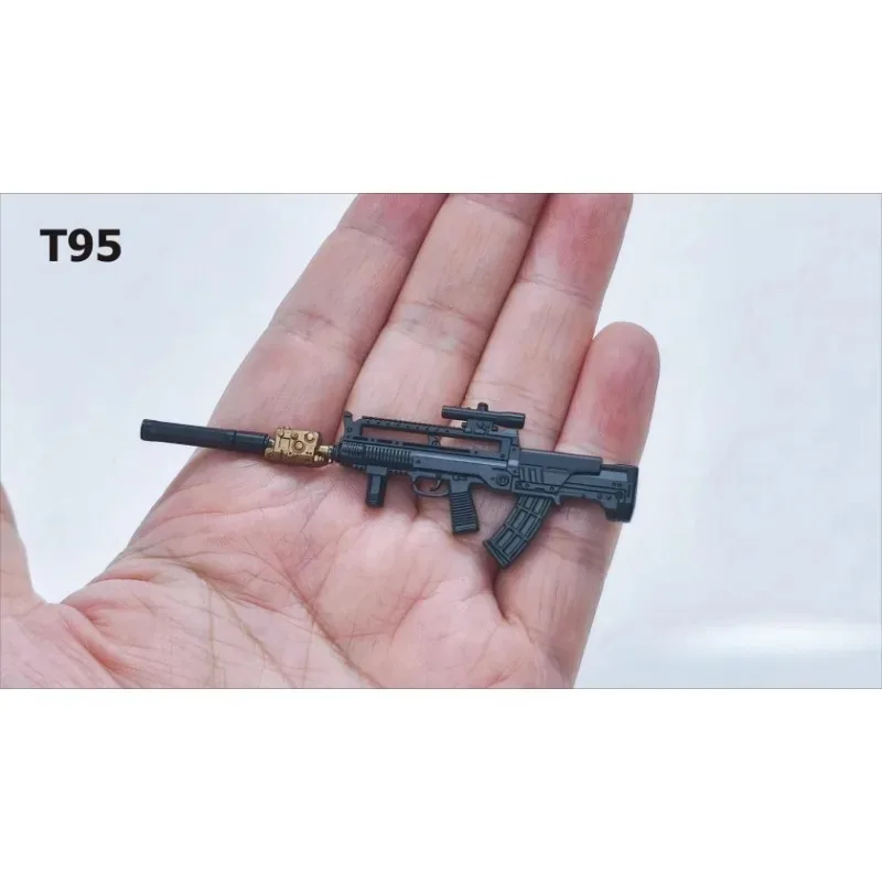 1/12 Scale Mini Alloy Weapon M4A1 AKM Rifle Pistol Soldier Doll Gun Model for 6
