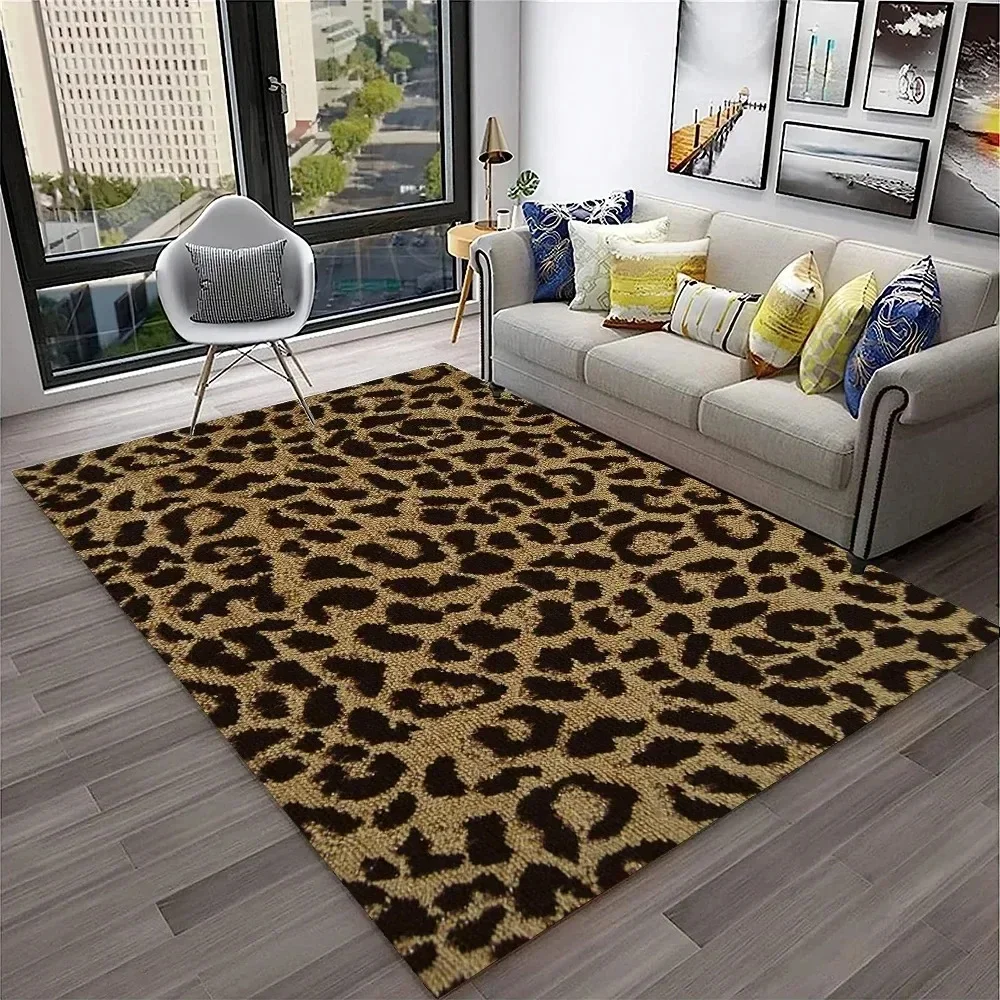 Leopard Print Carpet Rugs Living Room Floor Mats Bedroom Decor Carpets for Bed Room Carpets for Living Room Decoration Maison