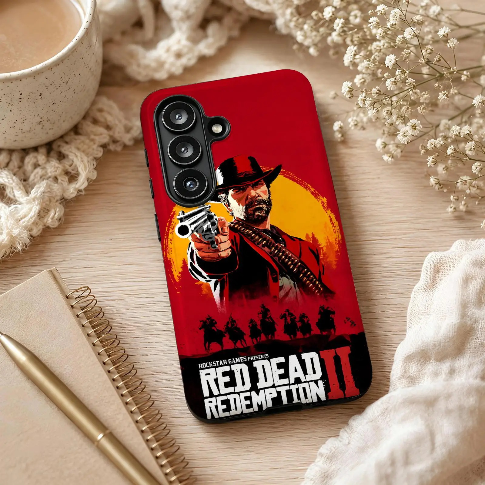 HOT GAME Red Dead Redemption  Phone Case For Samsung Galaxy A57 A56 A37 A27 A17 A36 A26 A55 A35 Glossy Film Phone Case