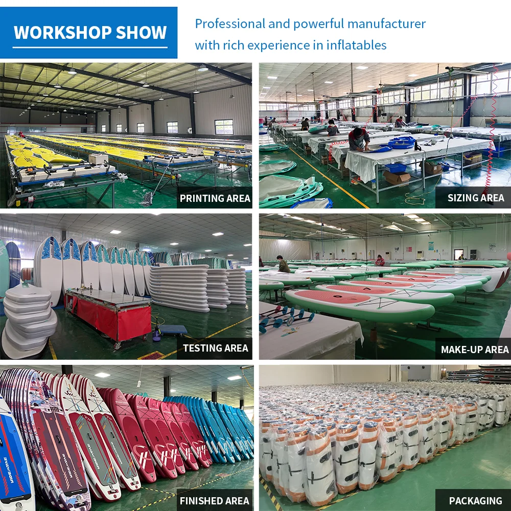 OEM 2025 لوح تزلج على الماء جميع النواحي أسود قابل للنفخ مجداف وقوف مع مادة غرزة قطرة لمياه المحيط