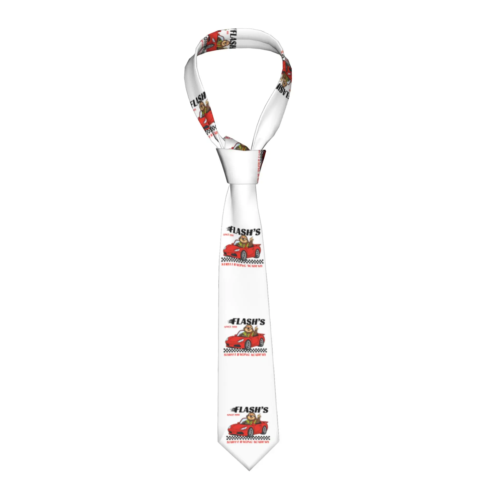 

Формальный галстук с изображением ленивца из мультфильма «Зоотопия» для вечеринок, мужской, на заказ, с мультяшным рисунком