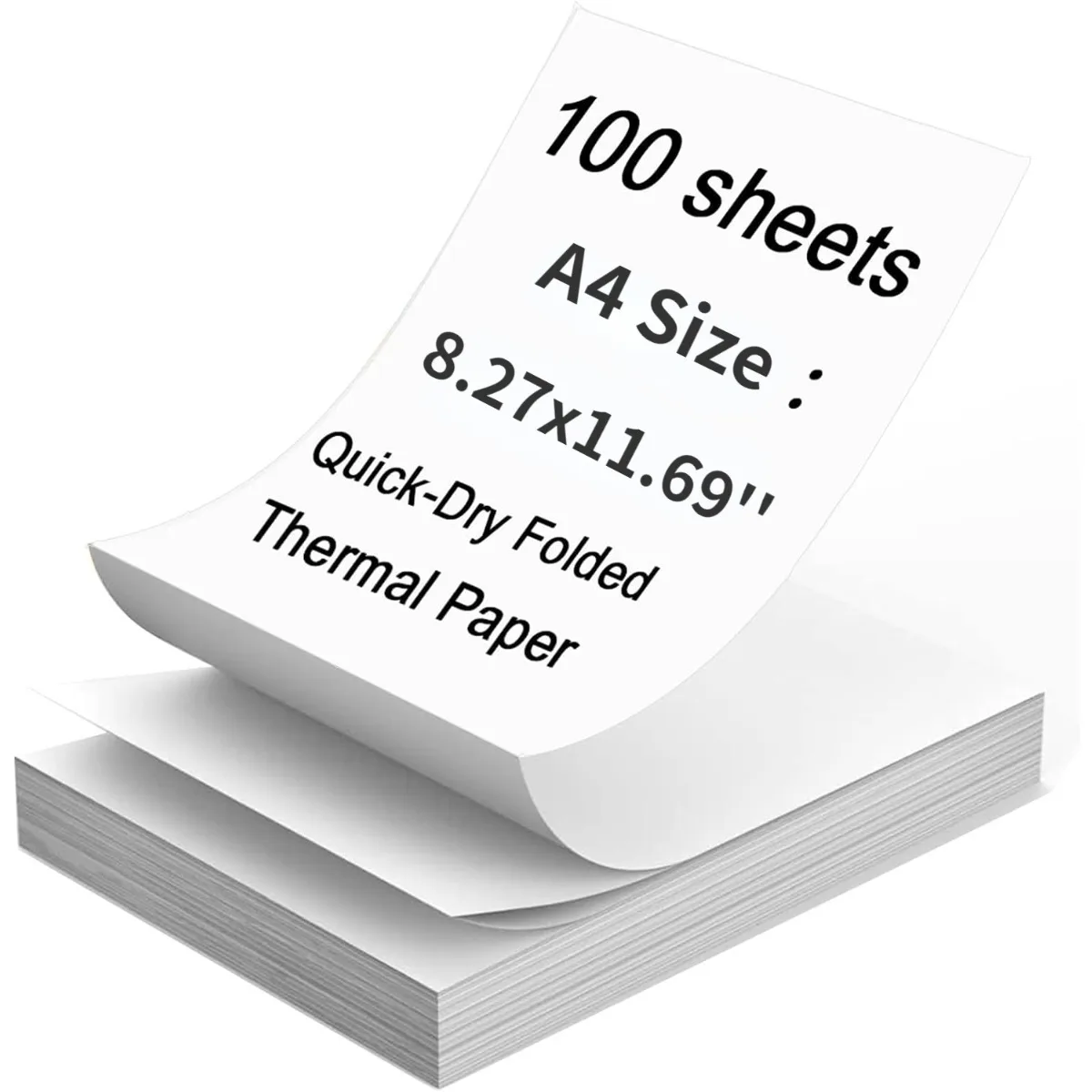 Thermo drucker papier 8,27x11,69 Zoll, Thermopapier im Format a4 Stück, für m08f/a40-Drucker, kontinuierliches Zuführen von gefaltetem Druckpapier