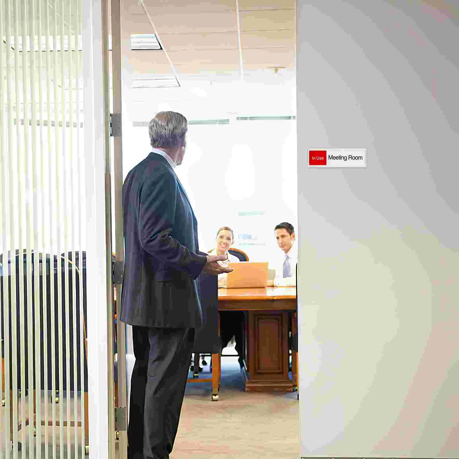 Acrylic Status Changer Signboard Meeting Room Indicator Office Door Signs Plaques Do Not Disturb Occupied In Use Home Decor