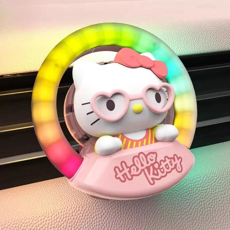 

HelloKitty Car Air Outlet Voice-controlled Atmosphere Light Aromatherapy Car Interior Accessories Car Perfume Ornaments