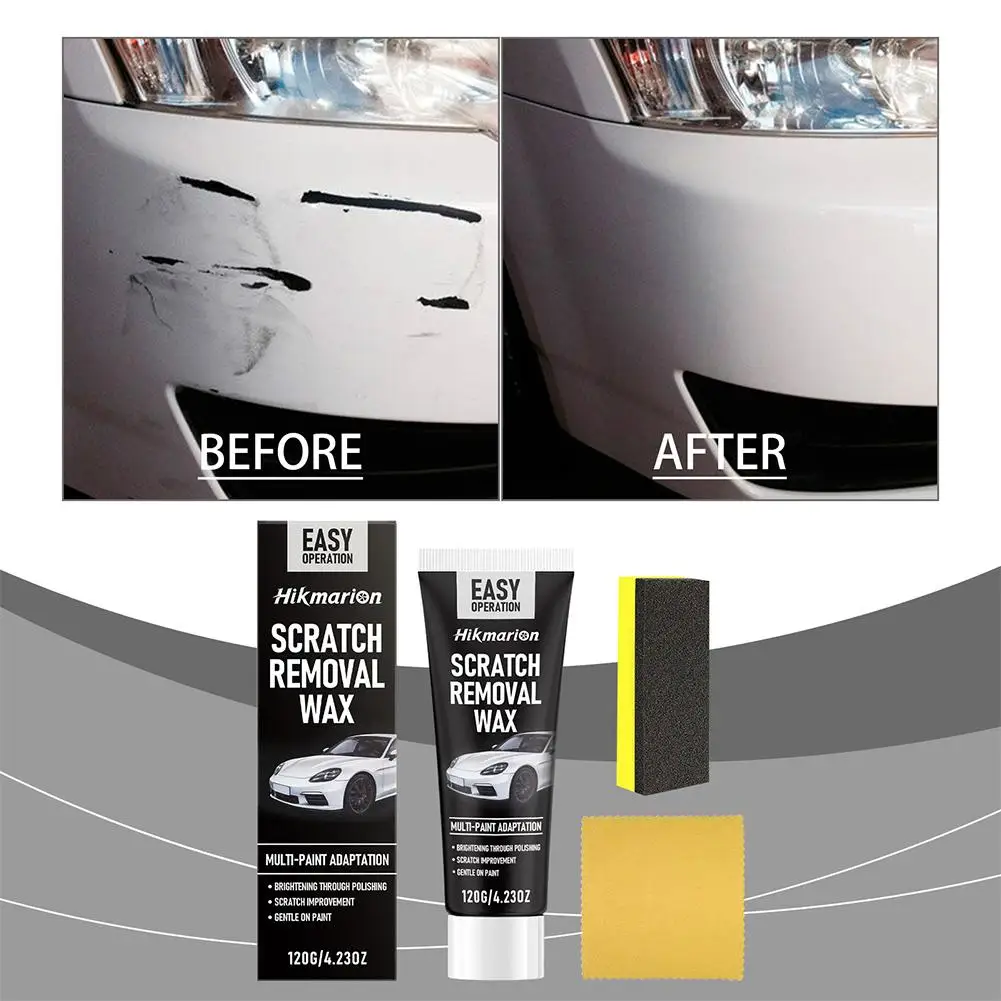 Car Scratch Remover Kit Auto Body Grinding Compound Paint Care Swirl Remover Scratches Repair Polishing Wax with Sponge