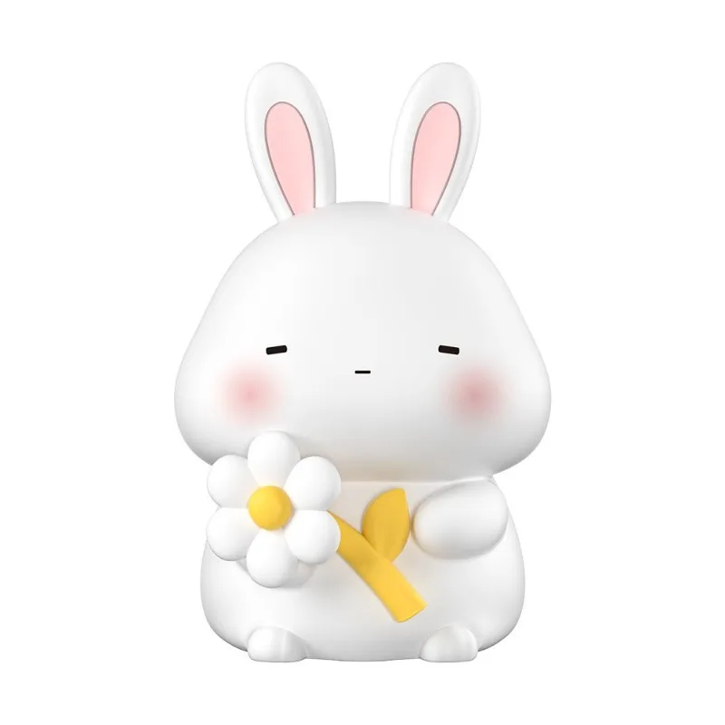 

Rechargeable silicone bunny bedside night light cute children's bedroom sleeping room bedside light