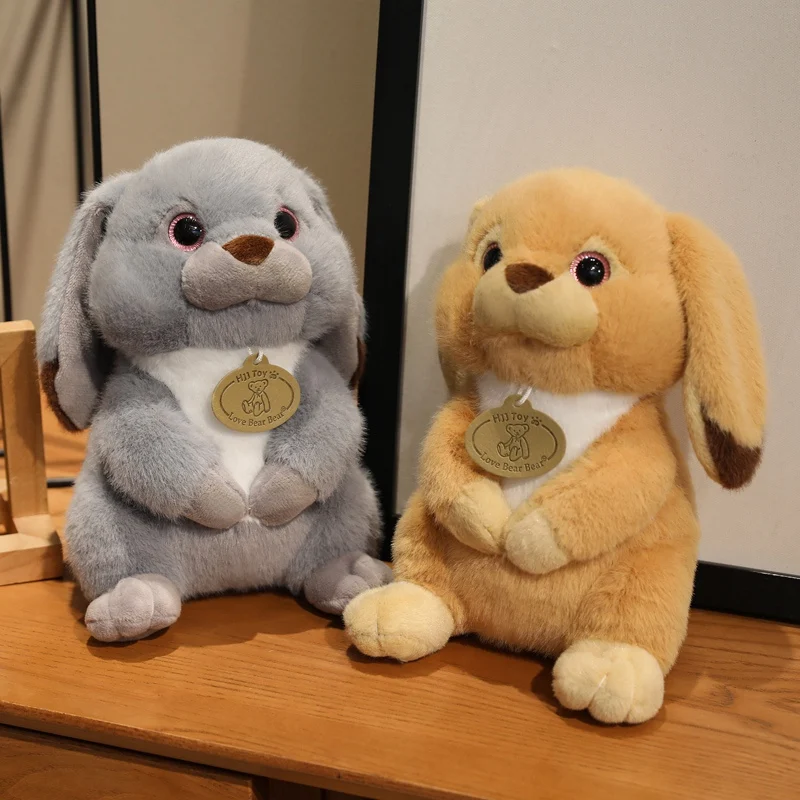 Brown Lop Eared Rabbit Plush Toy Gray Lop Eared Rabbit 23cm Soft Animal For Nursery Garden Meadow Spring Display Birthday Gift