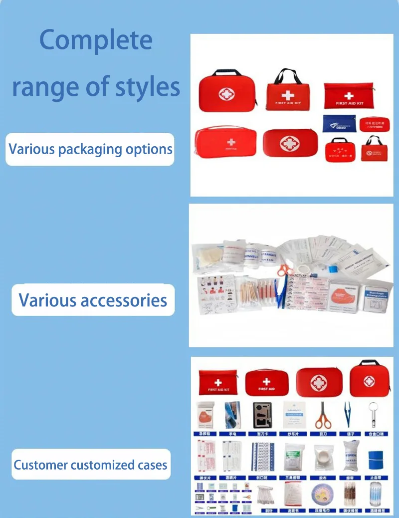 First Aid Kit Bag All Purpose Emergency Survival Home Car Office Travel Camping Outdoor Boating Essential Medical Bag New