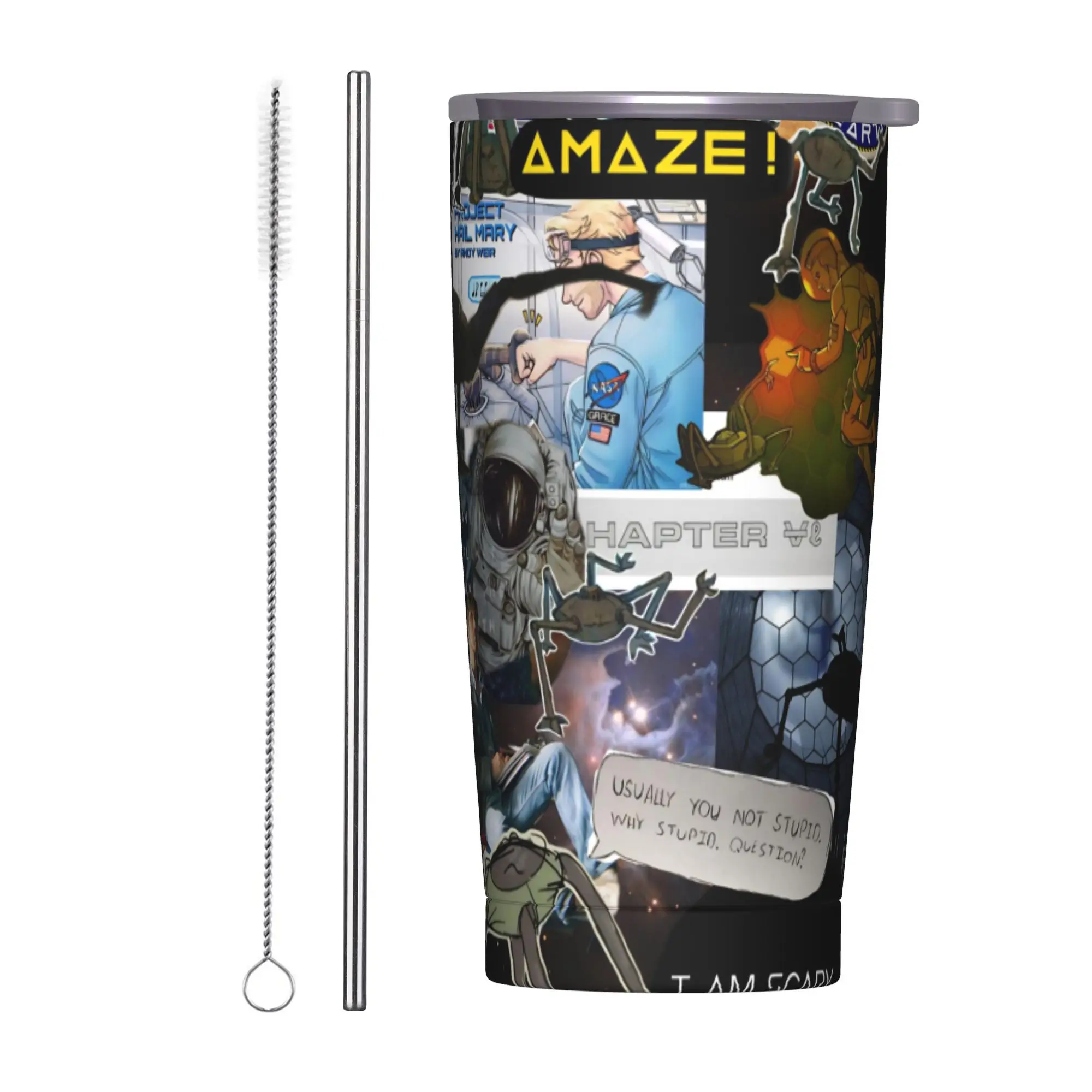 Project Hail Mary Movie 2026 Insulated Tumbler with Straws Lid  Stainless Steel Coffee Mugs Double Wall Car Bottle Cups 20oz