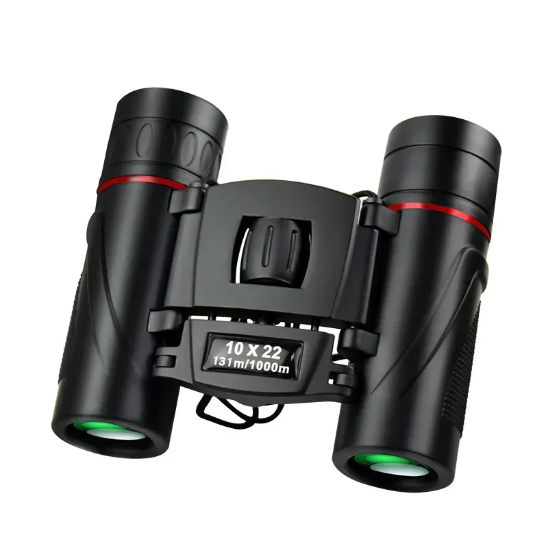 All-optical 10 X 22 Mini Binoculars Folding High Definition Outdoor Portable Concert Camping Trekking Telescope