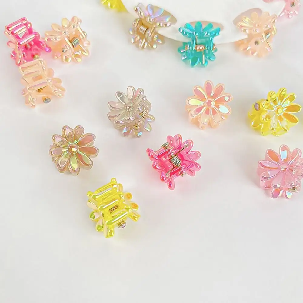 Hair Accessories Mini Hair Claw Hair Clip Transparent Star Hair Crab Clip Barrettes Candy Color Flower Mini Hair Claw Wedding