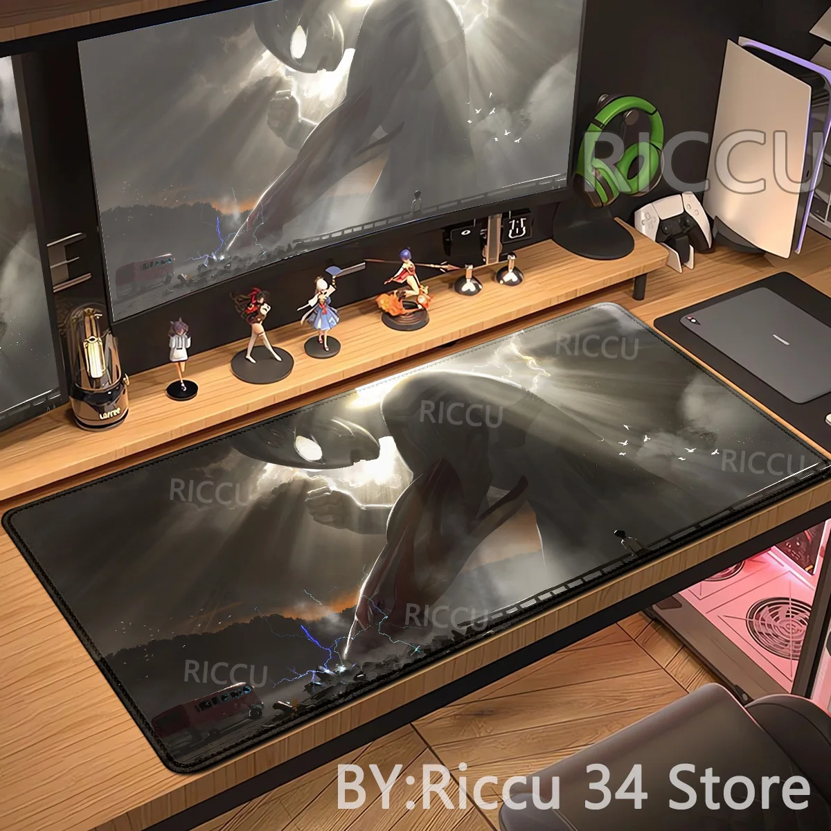 HD U-Ultraman Large Office Computer Desk Mat Table Keyboard Big Mouse Pad Laptop Cushion Non-slip For Teen Girls Bedroom Plammat