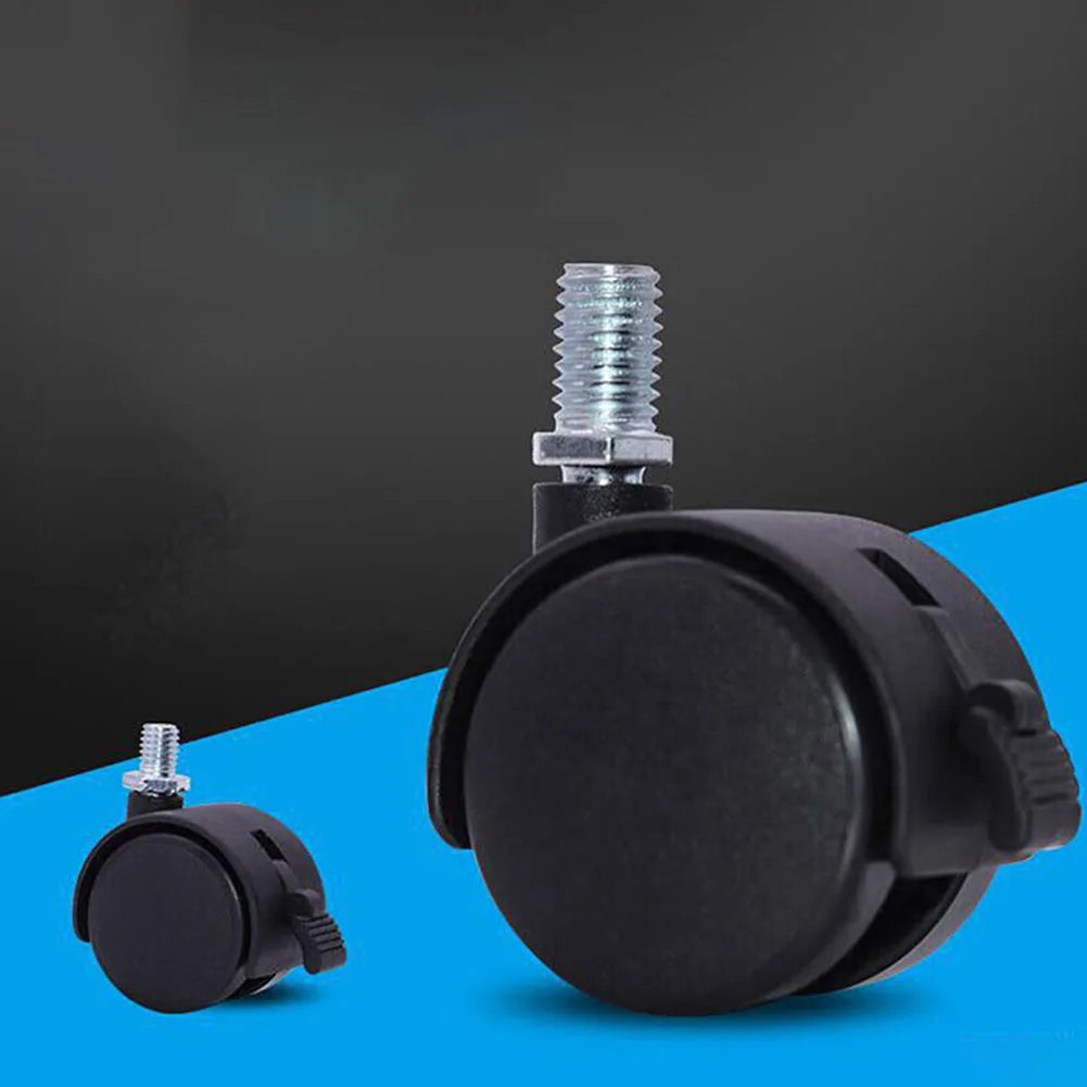 Ruedas dobles Ruedas para muebles Ruedas giratorias de 360 grados Ruedas industriales Ruedas de plástico Conector de varilla roscada