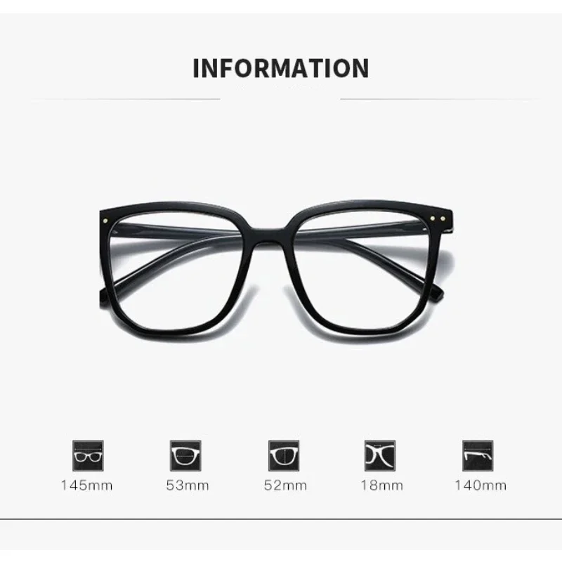 Oversized Eyeglasses Frames Ultra Light Comfortable Advanced Elegant Classic Square Without Lenses Glasses for Men and Women