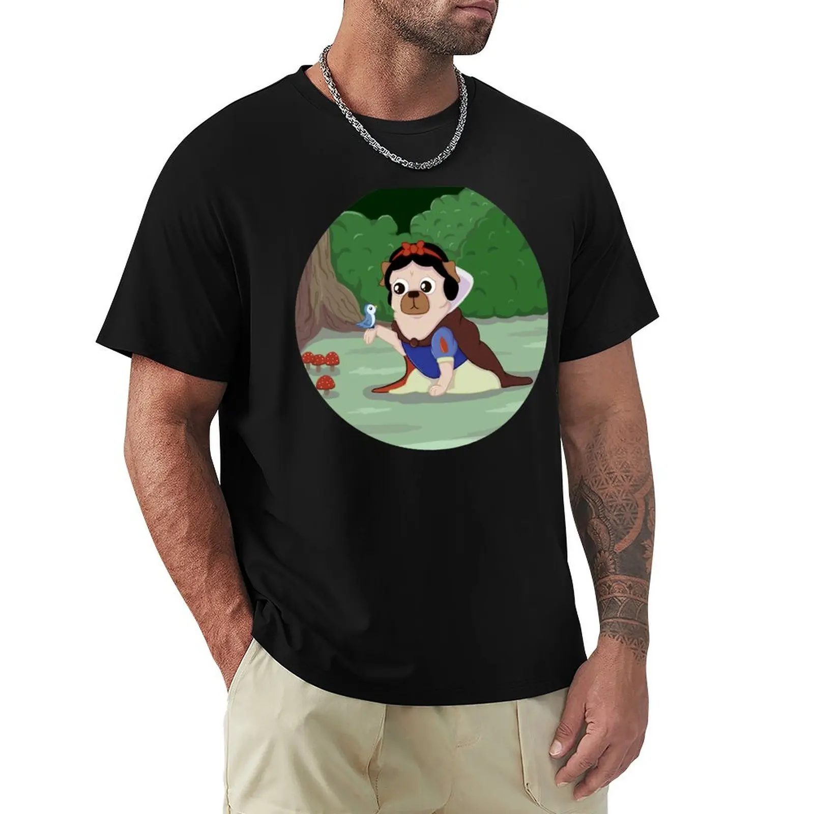 

Pug White T-Shirt Funny t-shirt croswit shirt man affliction shirts Luxury man luxury clothes men