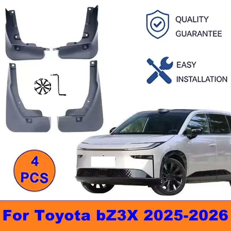

4Pcs Mud Flaps For Toyota BZ3X 2025-2026 - Splash Guards Front&Rear Wheel Fender Mudguards Car Exterior Protection Accessories