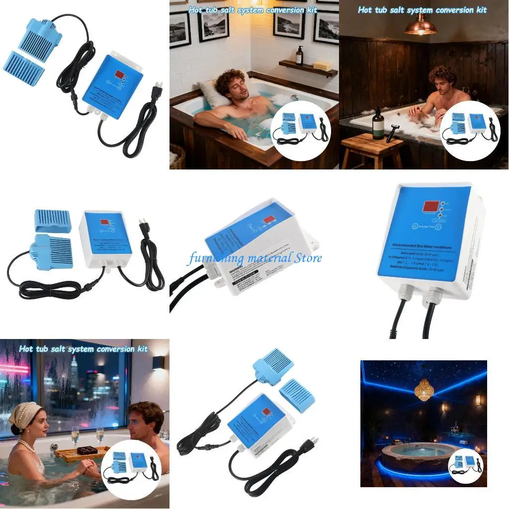 

Y5GD Hot Tubs Water Purification System Salt Chlorinator 120V Input Customs Runtimes Setting Durability Housing