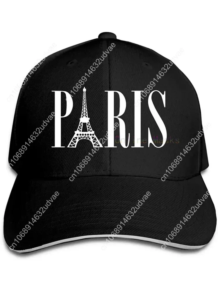 

Paris France Eiffel Tower Adjustable Baseball Caps Sandwich Cap Vintage Denim Baseball Cap Peaked Cap for Men and Women