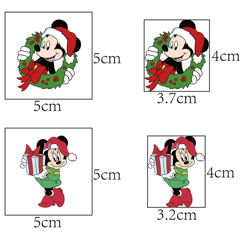 20pcs Disney Christmas Mickey Minnie Tattoo Sticker Cute Children Fake Temporary  Tattoos Funny Boys Girls Body Art Toys Decals