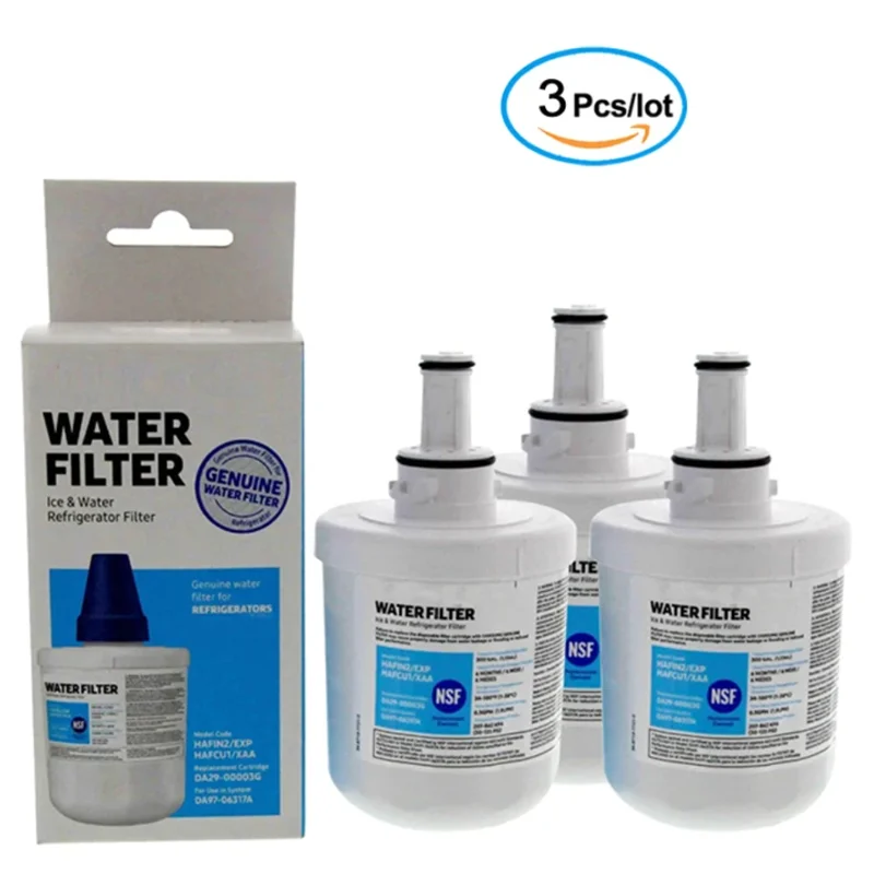 Замените продукт Samsung DA29-00003G фильтр для воды для холодильника Samsung DA29-00003B, DA29-00003A, Aqua-Pure Plus, 3 упаковки Замените продукт Samsung DA29-00003G фильтр для воды для холодильника Samsung DA29-00003B, DA29-00003A, Aqua-Pure Plus, 3 упаковки