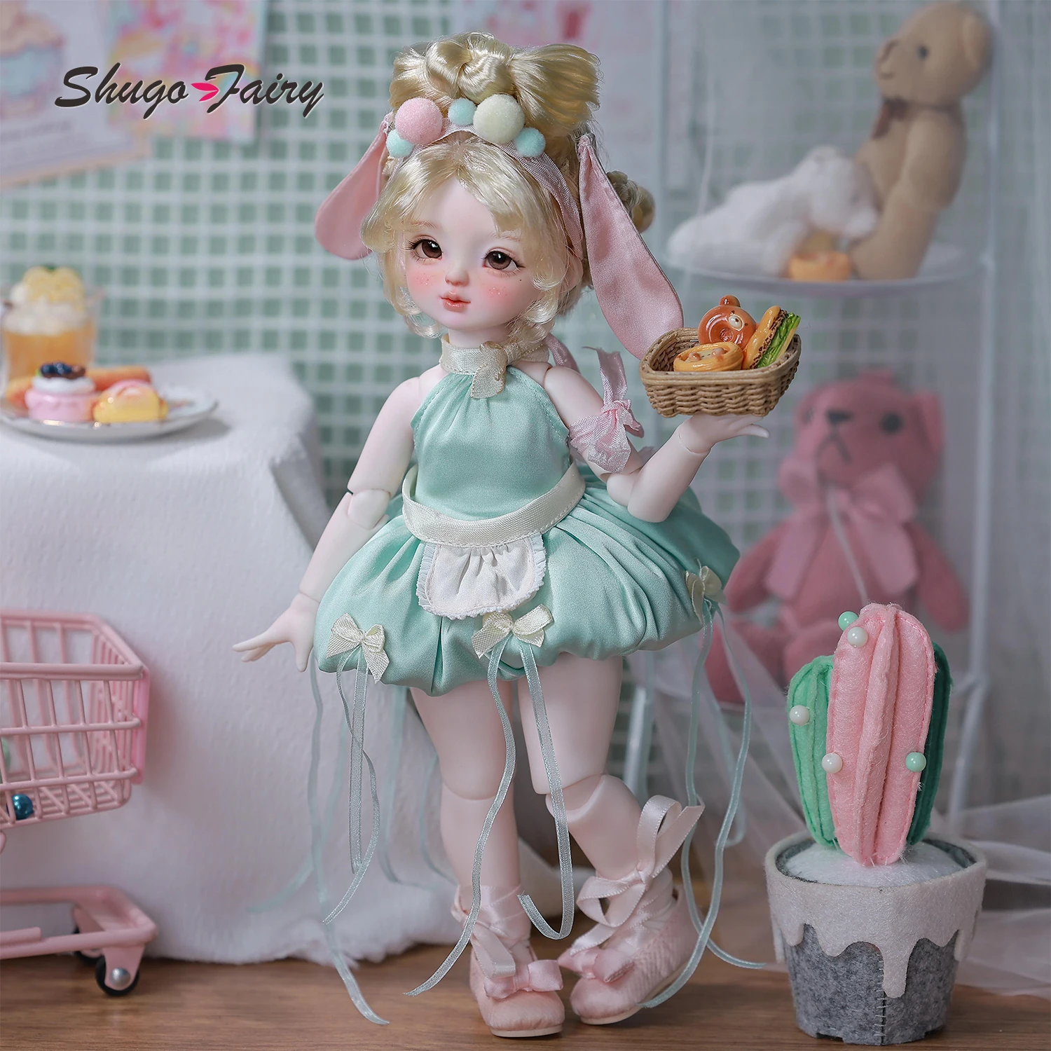 ShugaFairy Yenny D 1/6 Bjd دمى 3 أشكال يدوية نشط الحلو شقيقة برعم تنورة الكورية Bjd دمية الكرة صوتها دمية راقصة الباليه