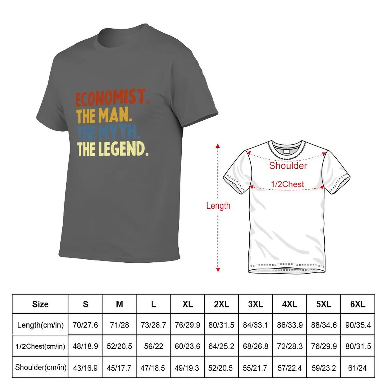 Economist The Man The Myth The Legend T-Shirt Breathable Workout Short Sleeve Top
