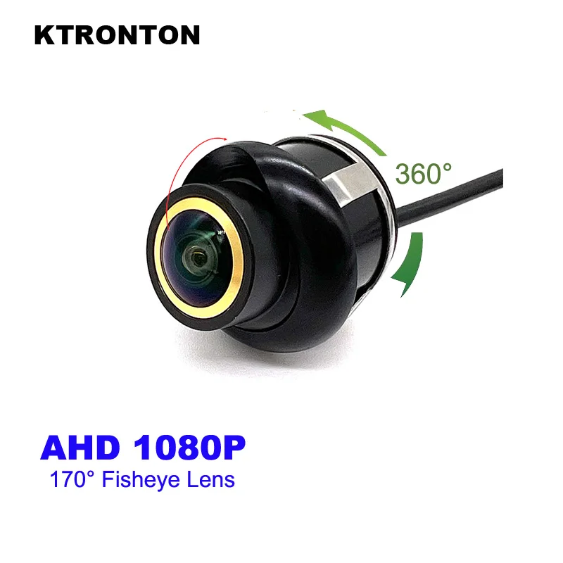 

360° Rotatable AHD 1080P Car Front Side Rear View Camera Golden Fisheye Lens for Vehicle Reverse Backup Camera CVBS Wireless