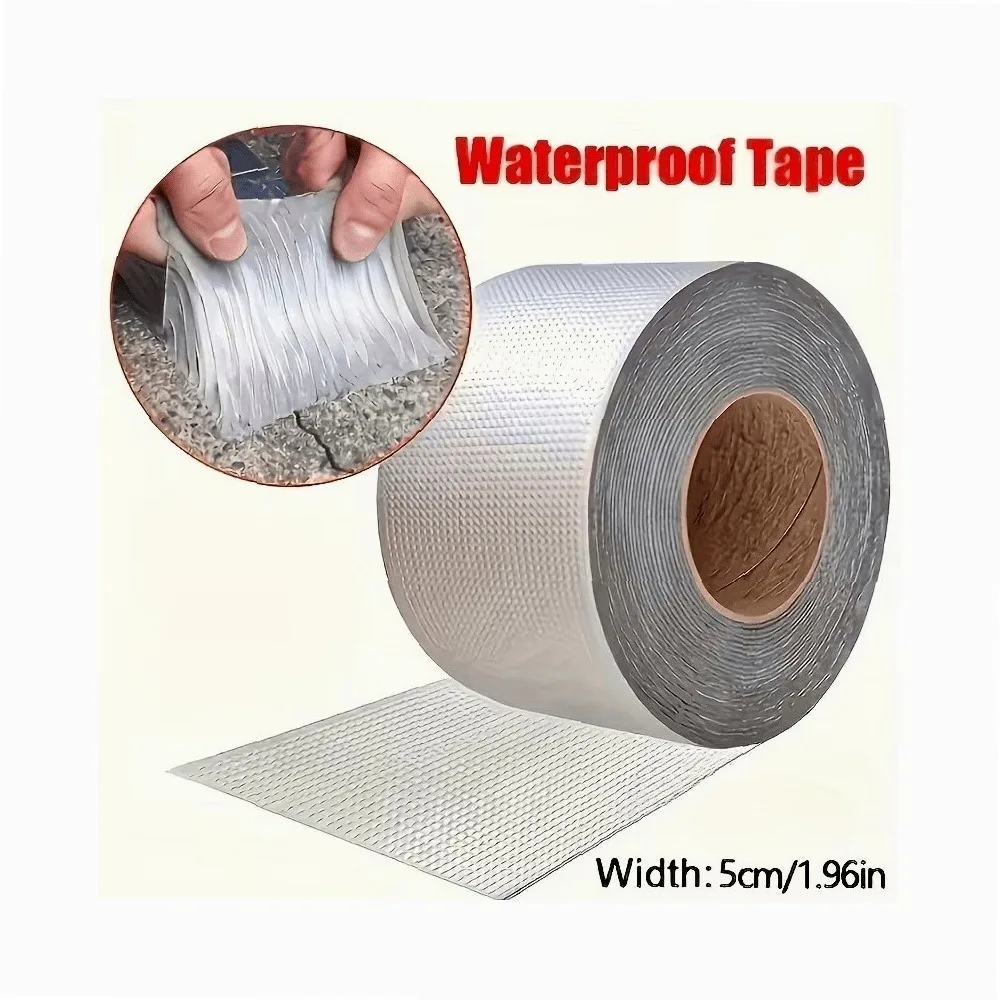 2 Rolls 393.7in Heavy Duty Waterproof Aluminum Foil Tape, Super Strong High Temp Resistant, Leak Proof Rust Proof