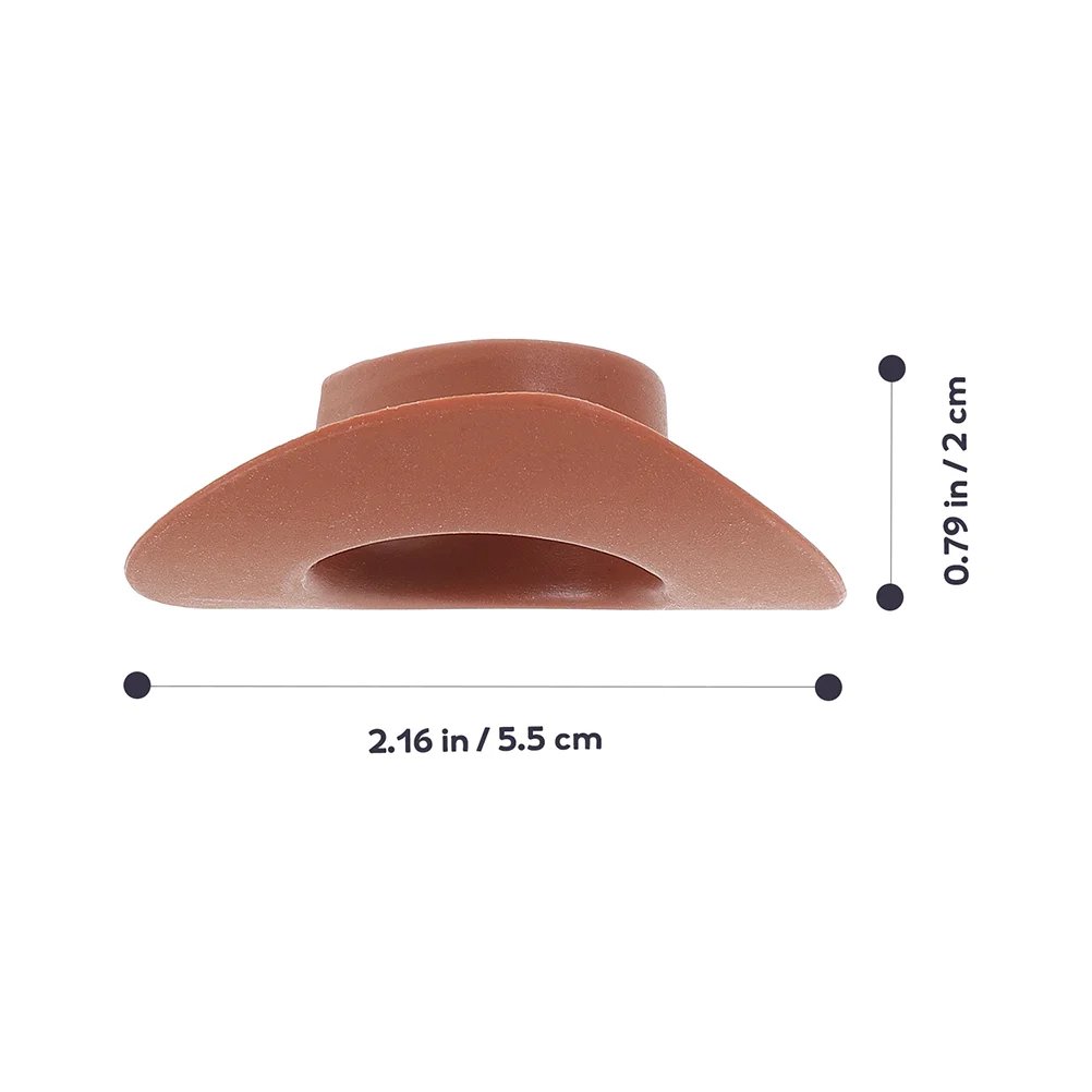 40 Uds Mini sombrero de vaquero en miniatura para decoración sombreros pequeños accesorios para manualidades miniaturas de plástico para el hogar