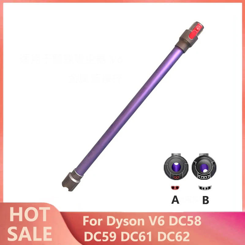 Extension Rod For Dyson V6 DC58 DC59 DC61 DC62 Metal A/B Connector Straight Pipe Bar Handheld Wand Tube Vacuum Cleaner Parts