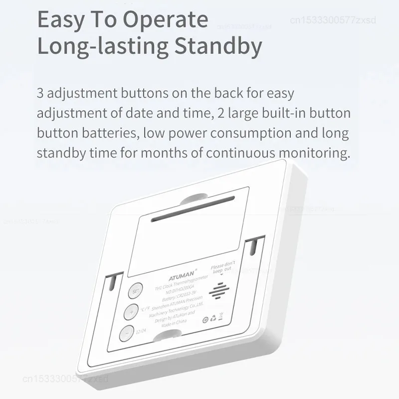 Imagem -02 - Xiaomi Duka-mini Termômetro Digital Elétrico Higrômetro Interno Sensor de Clima Multifuncional Montado na Parede Vertical Doméstico