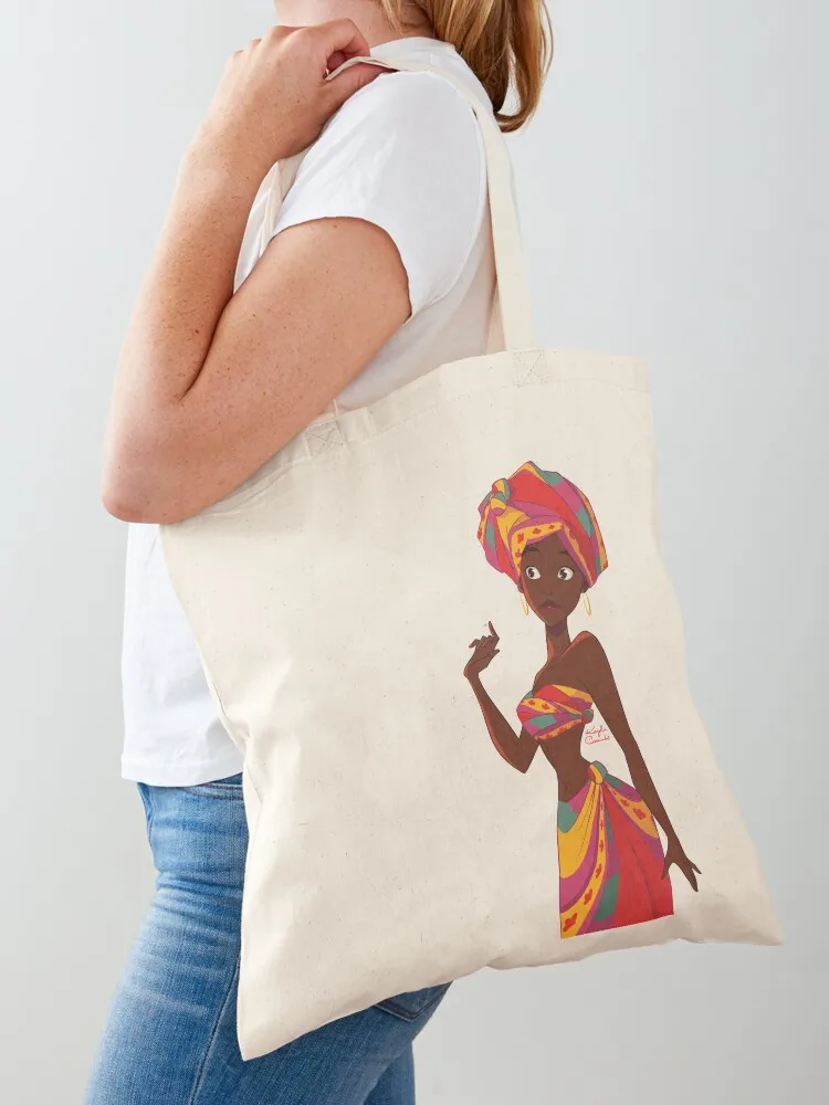 

African Girl Tote Bag Canvas shoulder bag hand bags free delivery bags Gift bag