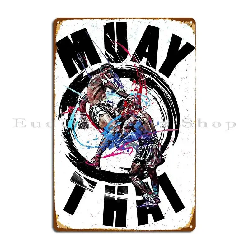 Muaythai Bloody Fighting Metal Sign Poster Personalized Cinema Funny Garage Pub Mural Tin Sign Poster