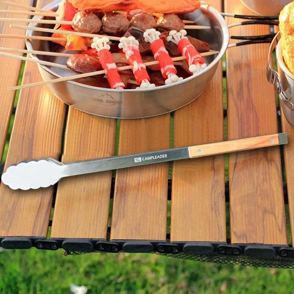 Kitchen Beef Food Tongs Toast Steak Tongs Stainless Steel Extended Heat-Resistant Reusable Cooking Tool for Outdoor BBQ Picnic