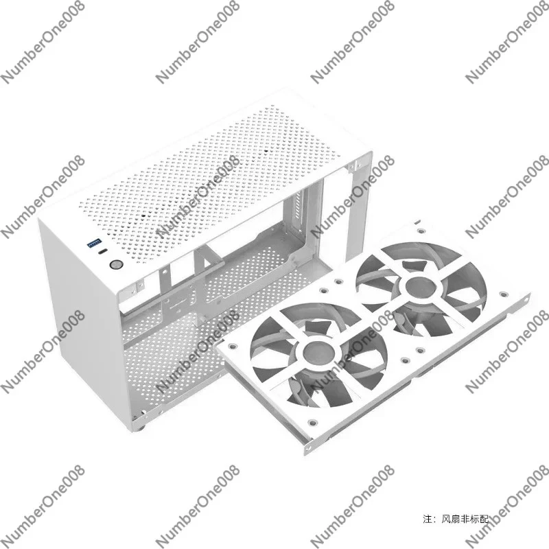 

Корпус для мини-ПК ITX 5.5L, 325x165x275 мм, белый алюминиевый корпус формата A4 с рамкой толщиной 2 мм и сетчатой боковой панелью, для блока питания 1U