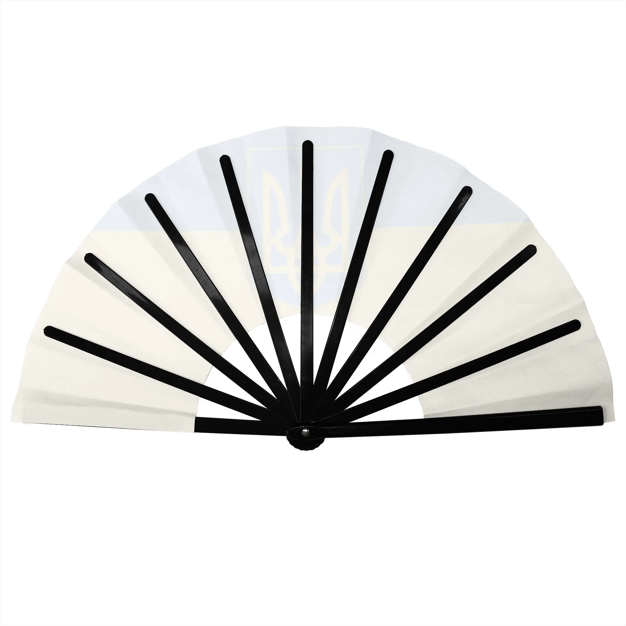 Customized Flag Of Ukraine Portable Pocket Fan Travel Ukrainian Heart Polyester Folding Fan Chinese Dance Handheld Cooling Fans