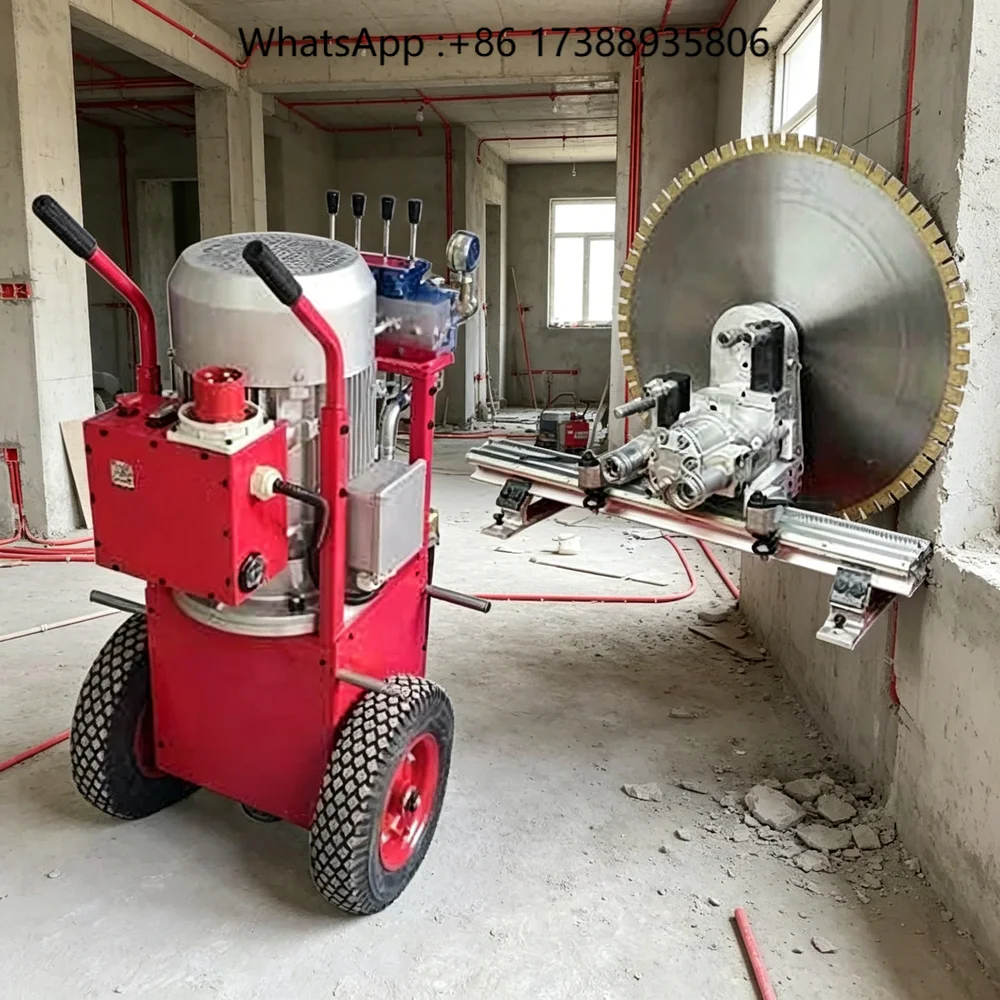 Remote Control Hydraulic Wall Saw High Safety for High Altitude and Heavy Reinforced Concrete Cutting Tasks