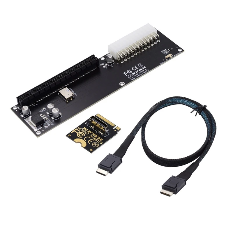 Zihan PCI-E 3.0 M-key M.2 to Oculink SFF-8612 SFF-8611 Host Adapter for GPD WIN Max2 External Graphics Card & SSD