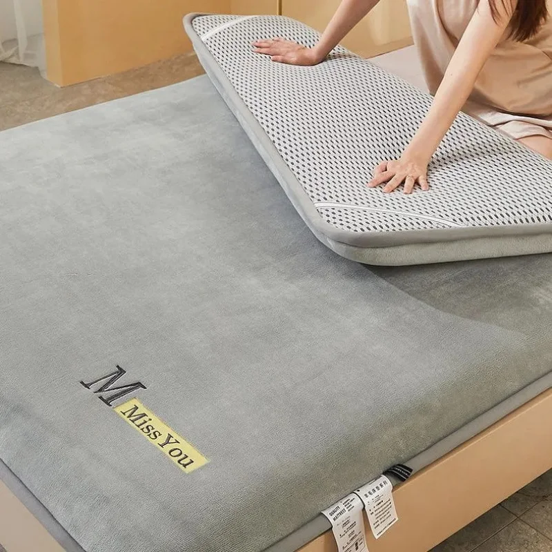 Milk Fiber Thick Warm Mattress Cushion Cushion Student Dormitory Winter Home Single Tatami Rental Dedicated