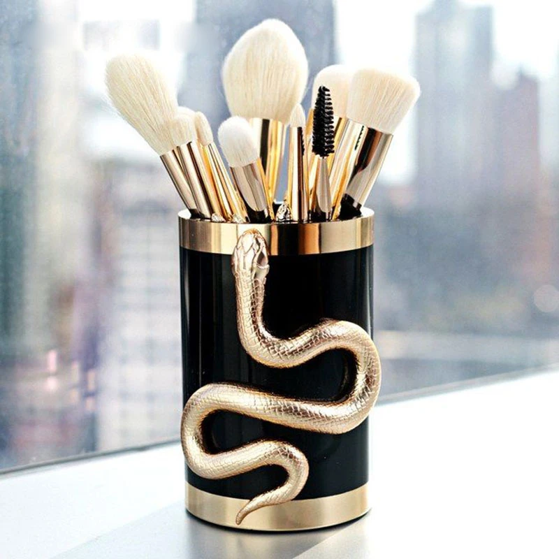 Snake Makeup Brushes Set Concealer Contour Eye Shadow Cosmetics Brushes Blushing powder Blending Brush kit 10pc for make up