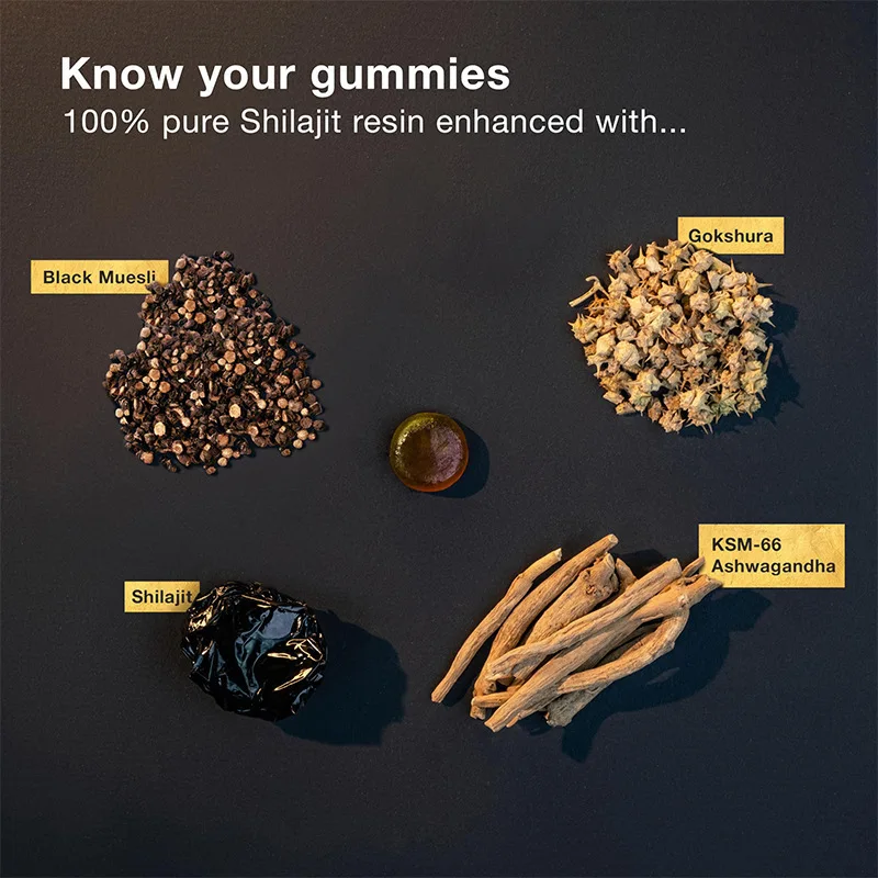 

Pure Himalayan Shilajit Gummies/No Added Sugar/Fulvic Acid & 85+ Trace Minerals/for Men, Women/100% Natural & Organic/60 Gummies